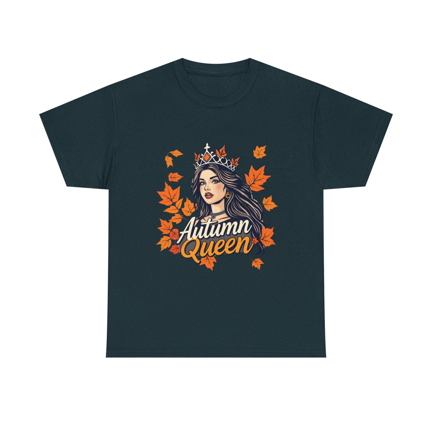 Autumn Queen Heavy Cotton Tee, Cozy Fall Shirt, Seasonal Fashion, Gift for Her, Fall Wardrobe Essential