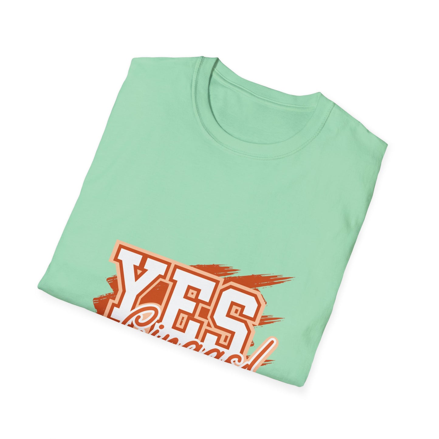 YES GINGAS! Unisex Softstyle T-Shirt, Funny Graphic Tee, Casual Wear, Gift for Friends, Everyday Comfort, Unique Statement Shirt