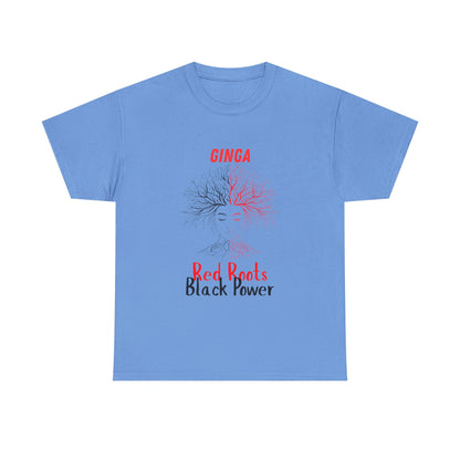 Empowerment Graphic Tee, Unisex Cotton Shirt, Red Roots Black Power, Stylish Casual Wear, Gifts for Activists, Everyday Comfort
