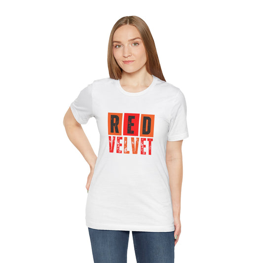 Red Velvet T-Shirt - Unisex Jersey Tee, Music Lover Gift, Concert Apparel, Casual Wear, Cute Graphic Tee, Gift for Her