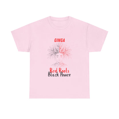 Empowerment Graphic Tee, Unisex Cotton Shirt, Red Roots Black Power, Stylish Casual Wear, Gifts for Activists, Everyday Comfort