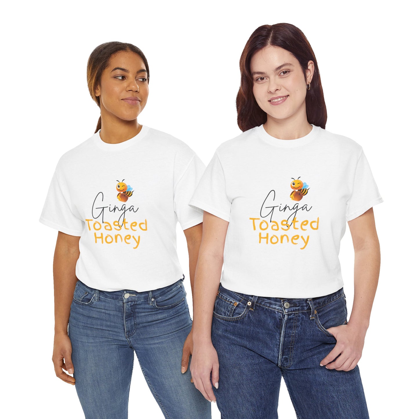 Bee-Themed Unisex Heavy Cotton Tee - Perfect Gift for Honey Lovers, Casual Wear, Eco-Friendly, Birthday, Honey Appreciation