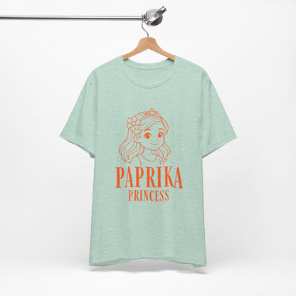 Paprika Princess Unisex Tee - Cute Graphic T-Shirt for Girls, Fun Casual Wear, Birthday Gift, Princess Theme, Gift for Kids