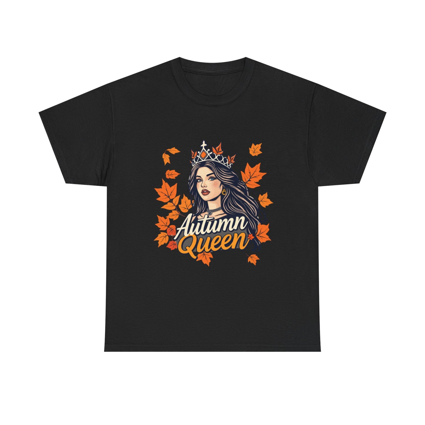 Autumn Queen Heavy Cotton Tee, Cozy Fall Shirt, Seasonal Fashion, Gift for Her, Fall Wardrobe Essential