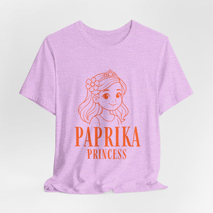 Paprika Princess Unisex Tee - Cute Graphic T-Shirt for Girls, Fun Casual Wear, Birthday Gift, Princess Theme, Gift for Kids