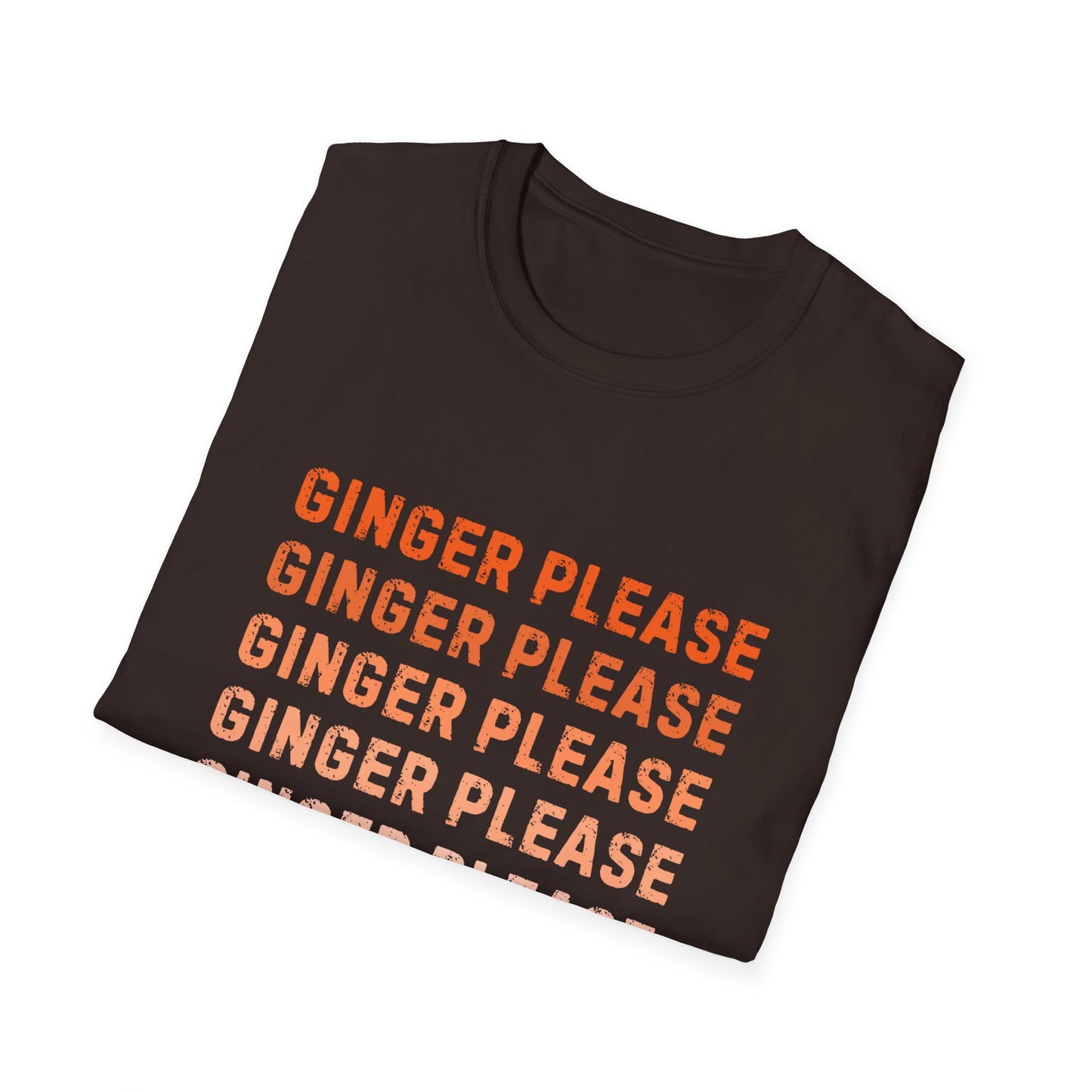 Ginger Please Unisex Softstyle T-Shirt, Funny Graphic Tee, Gift for Ginger Lovers, Casual Wear, Summer Fashion, Statement Shirt