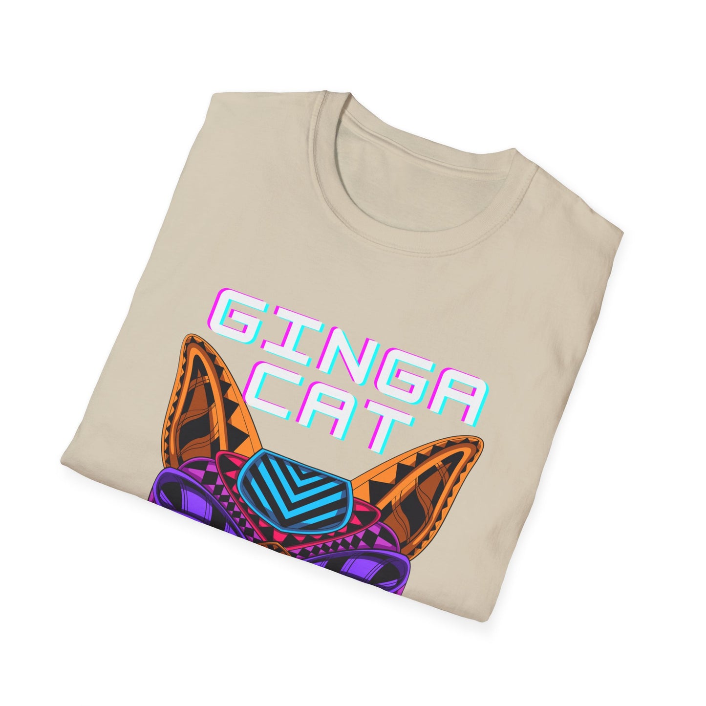 Vibrant Ginga Cat T-Shirt | Unisex Tee, Cat Lover Gift, Colorful Graphic Tee, Fun Fashion, Unique Casual Wear