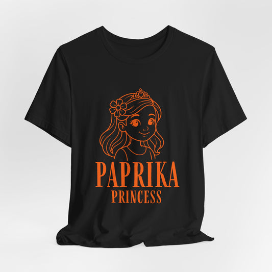 Paprika Princess Unisex Tee - Cute Graphic T-Shirt for Girls, Fun Casual Wear, Birthday Gift, Princess Theme, Gift for Kids