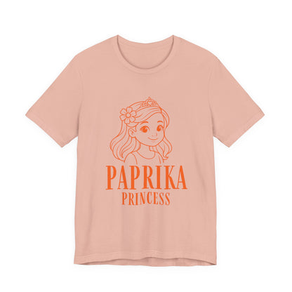 Paprika Princess Unisex Tee - Cute Graphic T-Shirt for Girls, Fun Casual Wear, Birthday Gift, Princess Theme, Gift for Kids
