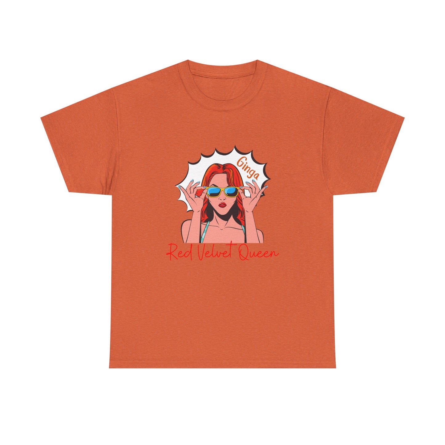 Red Velvet Queen Unisex Tee, Oversized Graphic Shirt, Chic Fashion Top, Retro Summer Wear, Gift for Fashion Lovers