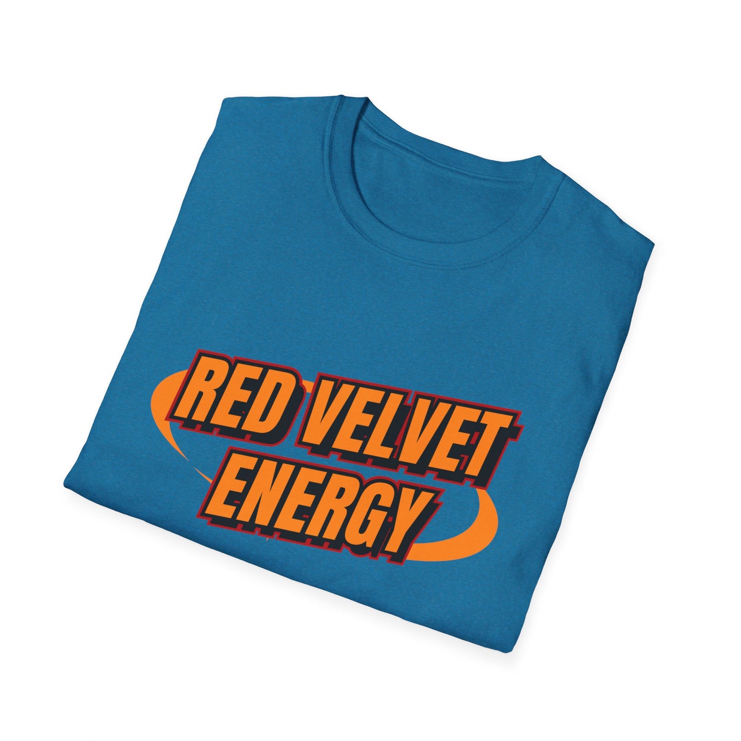 Unisex Softstyle T-Shirt with 'Red Velvet Energy' Design, Casual Tee, Gift for Friends, Fun Graphic Shirt, Energy Vibe Tee