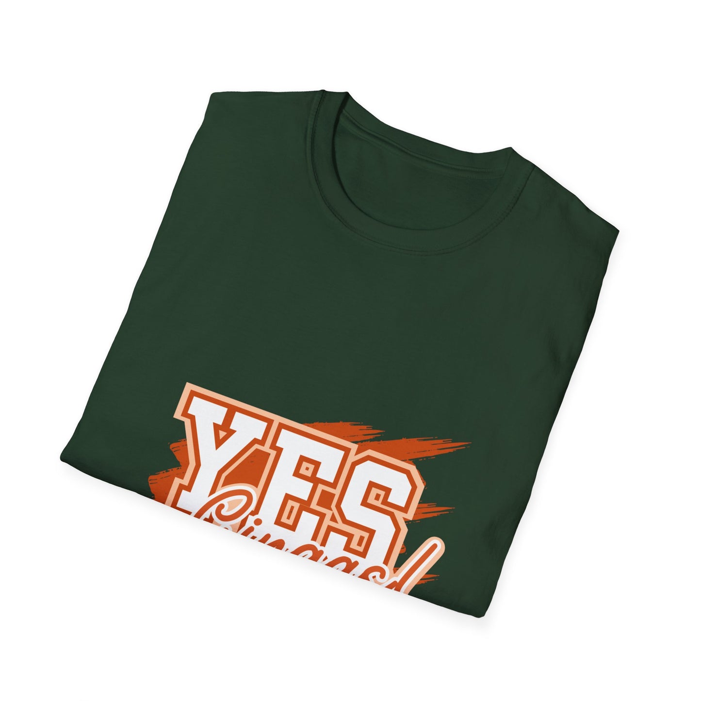 YES GINGAS! Unisex Softstyle T-Shirt, Funny Graphic Tee, Casual Wear, Gift for Friends, Everyday Comfort, Unique Statement Shirt