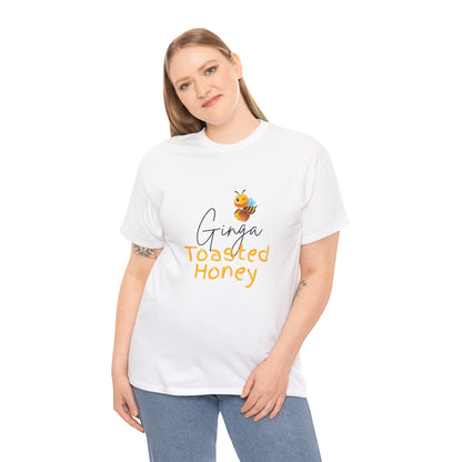Bee-Themed Unisex Heavy Cotton Tee - Perfect Gift for Honey Lovers, Casual Wear, Eco-Friendly, Birthday, Honey Appreciation