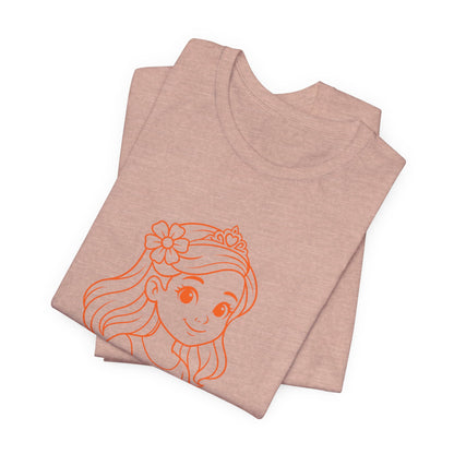 Paprika Princess Unisex Tee - Cute Graphic T-Shirt for Girls, Fun Casual Wear, Birthday Gift, Princess Theme, Gift for Kids