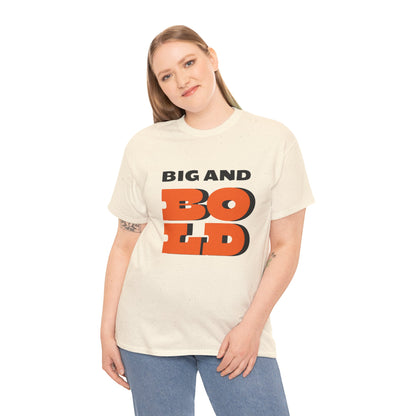 Big and Bold Unisex Heavy Cotton Tee, Casual Wear, Street Style, Gift for Him/Her, Everyday Comfort, Graphic Tee