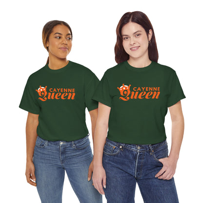 Cayenne Queen Unisex Heavy Cotton Tee, Casual Wear, Gift for Her, Birthday Shirt, Fun Quote Tee, Soft Cotton Top