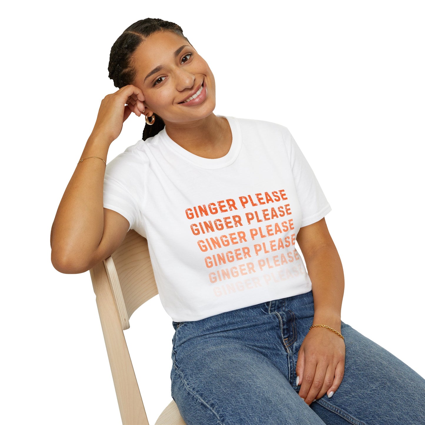 Ginger Please Unisex Softstyle T-Shirt, Funny Graphic Tee, Gift for Ginger Lovers, Casual Wear, Summer Fashion, Statement Shirt