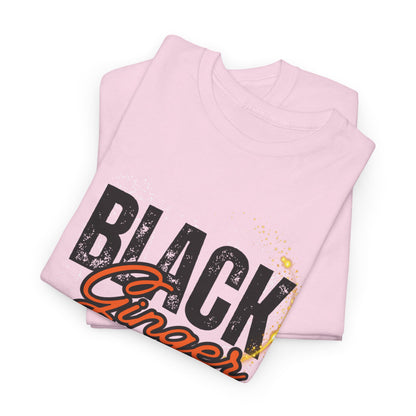 Unisex Heavy Cotton Tee with 'Black Ginger Magic' Design, Empowering Gift for Witches, Everyday Wear, Festivals, Spirituality