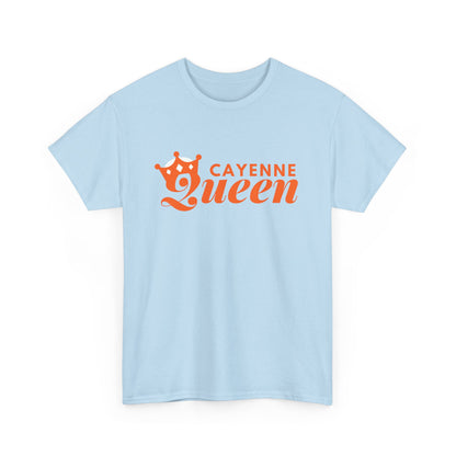 Cayenne Queen Unisex Heavy Cotton Tee, Casual Wear, Gift for Her, Birthday Shirt, Fun Quote Tee, Soft Cotton Top