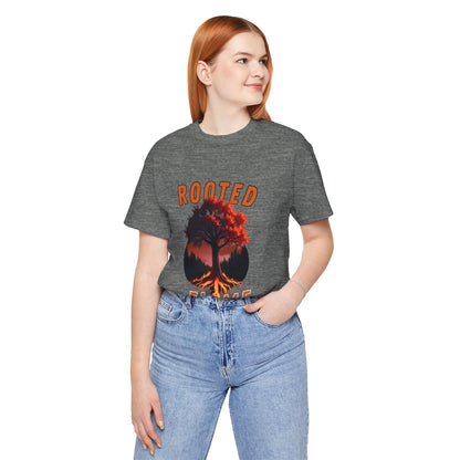Rooted Flame Unisex Tee - Nature-Inspired Graphic Shirt, Casual Wear, Gift for Nature Lovers, Eco-Friendly Fashion, Fall Vibes