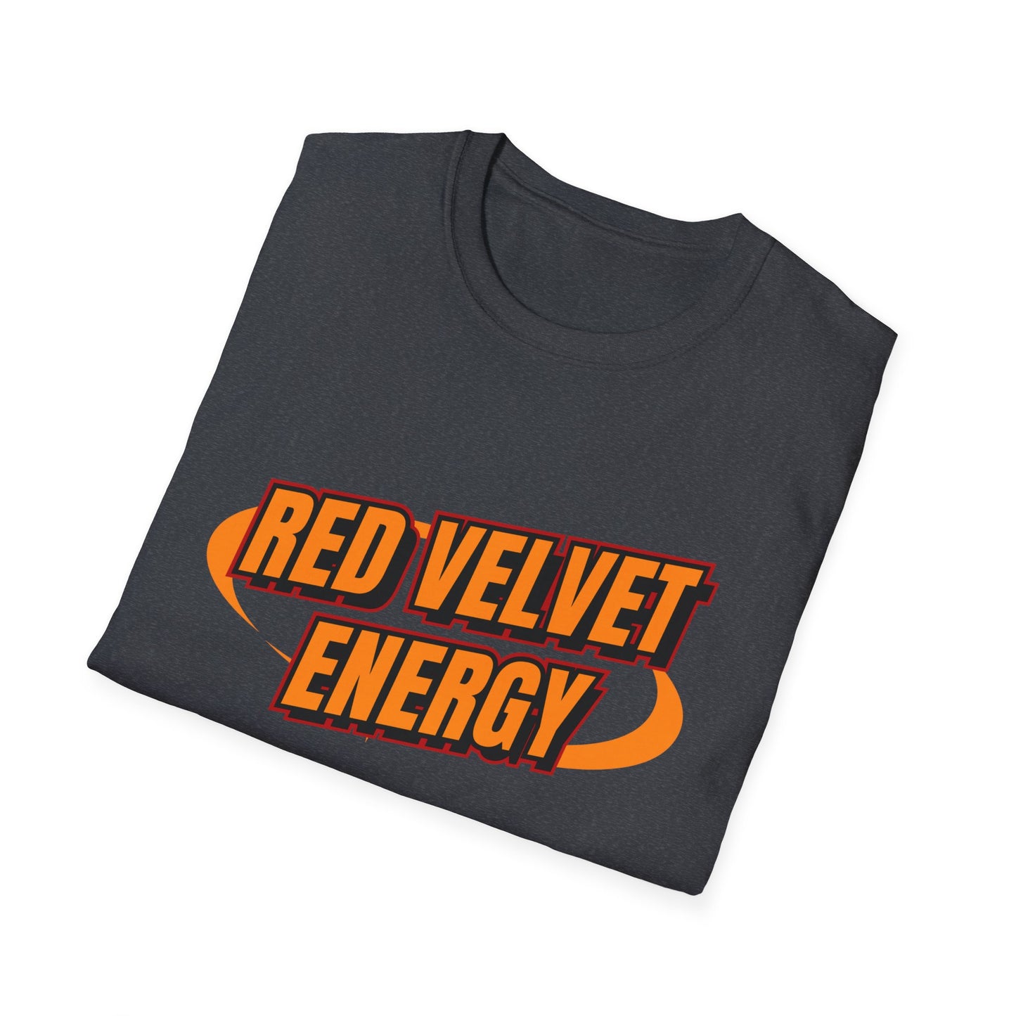 Unisex Softstyle T-Shirt with 'Red Velvet Energy' Design, Casual Tee, Gift for Friends, Fun Graphic Shirt, Energy Vibe Tee