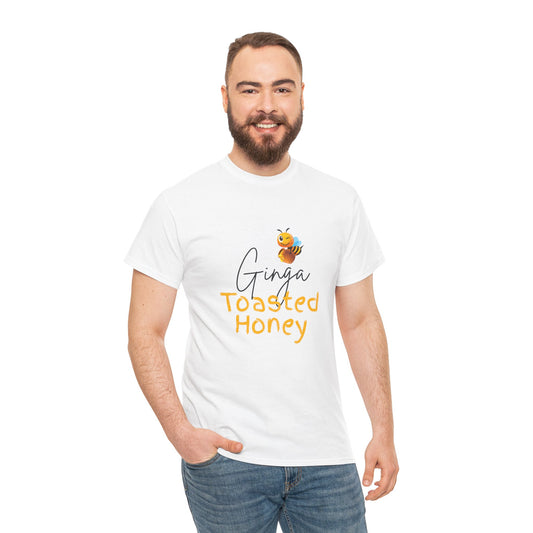 Bee-Themed Unisex Heavy Cotton Tee - Perfect Gift for Honey Lovers, Casual Wear, Eco-Friendly, Birthday, Honey Appreciation