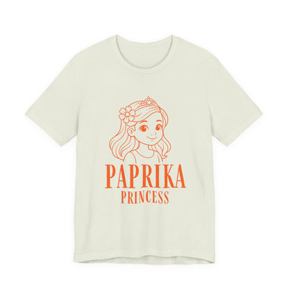 Paprika Princess Unisex Tee - Cute Graphic T-Shirt for Girls, Fun Casual Wear, Birthday Gift, Princess Theme, Gift for Kids