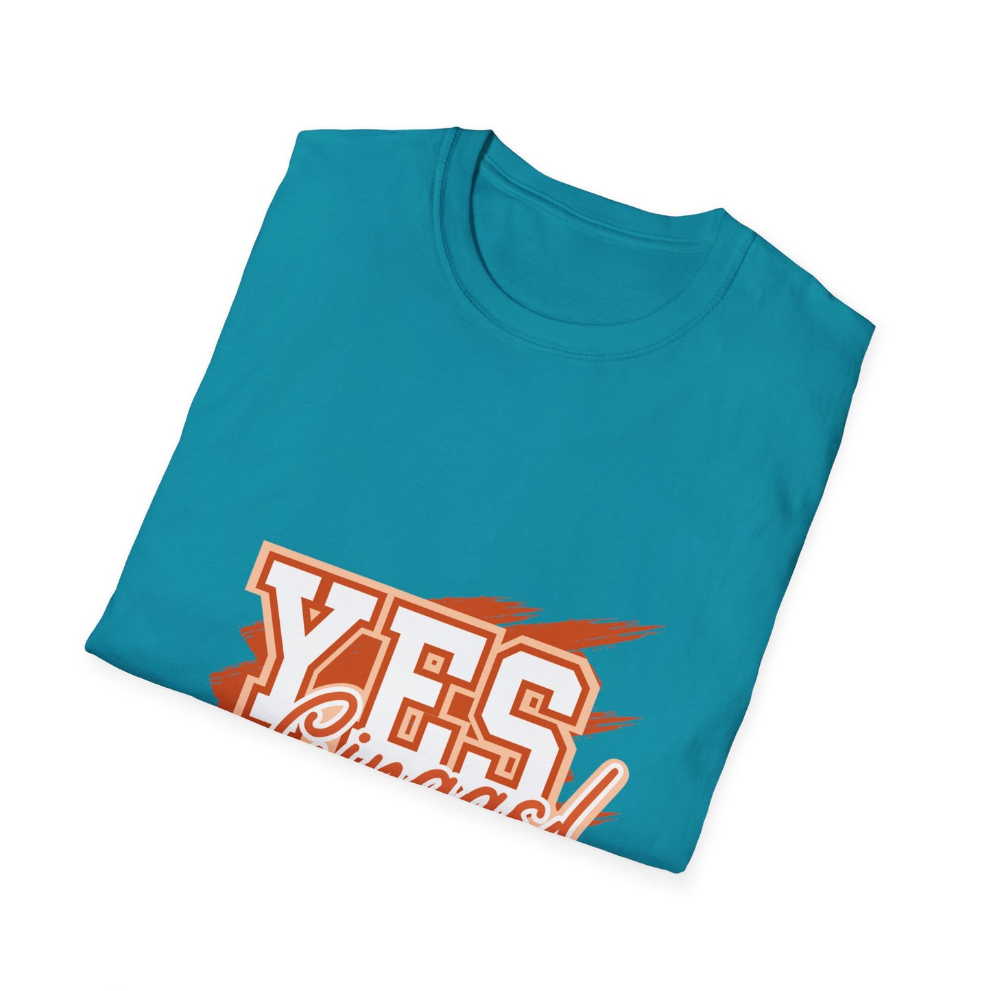 YES GINGAS! Unisex Softstyle T-Shirt, Funny Graphic Tee, Casual Wear, Gift for Friends, Everyday Comfort, Unique Statement Shirt