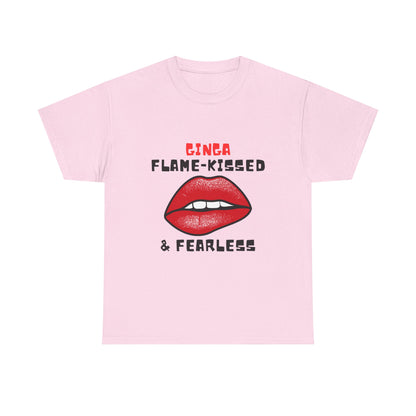 Flame-Kissed & Fearless Tee | Unisex Cotton Graphic Shirt, Casual Wear, Gift for Her, Statement T-Shirt, Summer Fashion