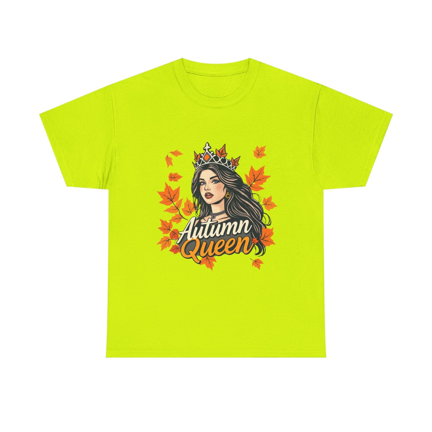 Autumn Queen Heavy Cotton Tee, Cozy Fall Shirt, Seasonal Fashion, Gift for Her, Fall Wardrobe Essential