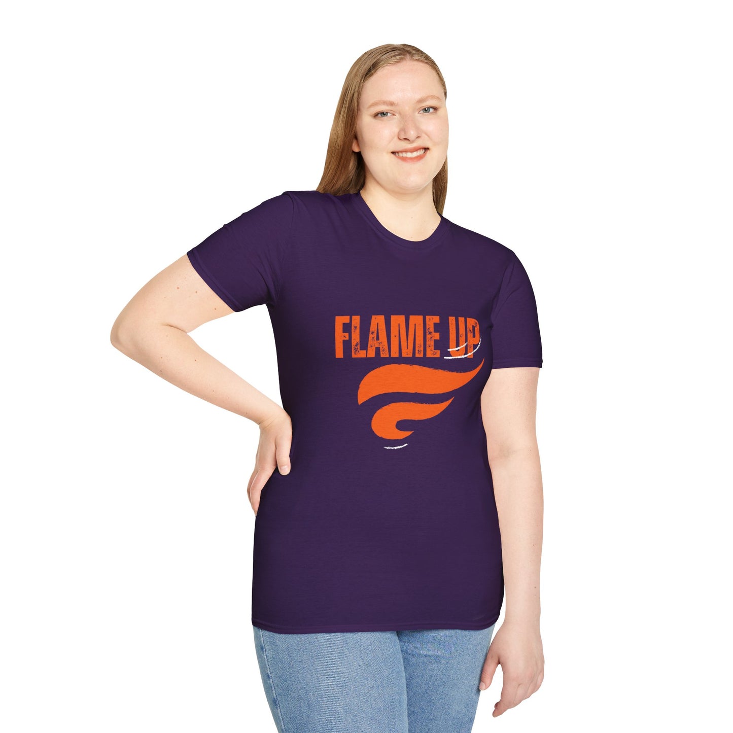 Flame Up Unisex Softstyle T-Shirt - Motivational Graphic Tee, Casual Wear, Workout Apparel, Gift for Fitness Enthusiasts, Bold [...]