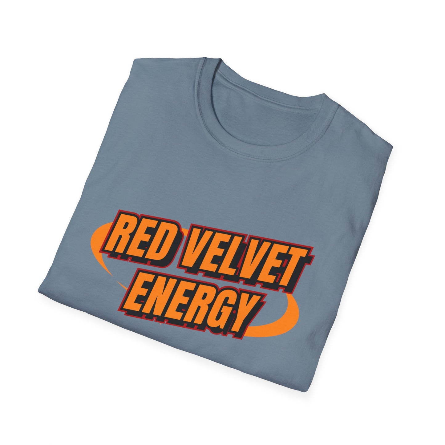 Unisex Softstyle T-Shirt with 'Red Velvet Energy' Design, Casual Tee, Gift for Friends, Fun Graphic Shirt, Energy Vibe Tee