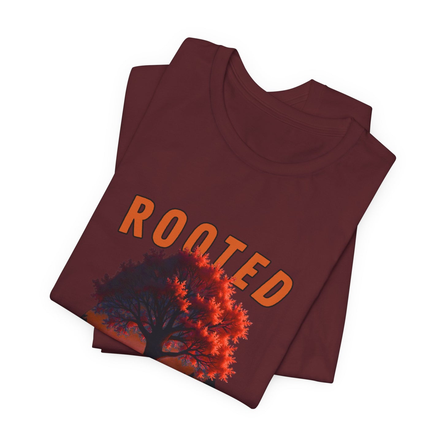 Rooted Flame Unisex Tee - Nature-Inspired Graphic Shirt, Casual Wear, Gift for Nature Lovers, Eco-Friendly Fashion, Fall Vibes