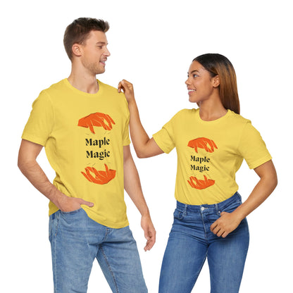 Maple Magic Unisex Tee - Cozy Casual Wear, Nature Lover Gift, Autumn Fashion, Eco-Friendly Style, Seasonal Celebration Top