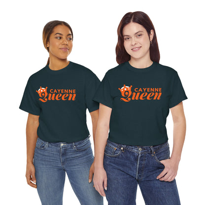 Cayenne Queen Unisex Heavy Cotton Tee, Casual Wear, Gift for Her, Birthday Shirt, Fun Quote Tee, Soft Cotton Top