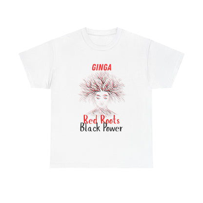 Empowering Art Tee: GINGA, Red Boots, Black Power, Unisex Cotton Shirt, Black History Month, Gifts for Activists, Statement Apparel