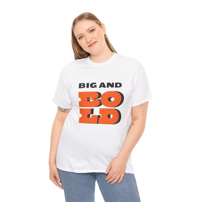 Big and Bold Unisex Heavy Cotton Tee, Casual Wear, Street Style, Gift for Him/Her, Everyday Comfort, Graphic Tee