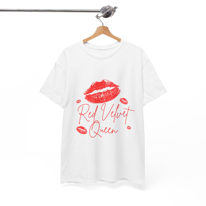 Red Velvet Queen Tee - Flirty Cotton T-Shirt for Her, Cute Gift for Girlfriends, Valentine's Day, Birthday, Casual Wear