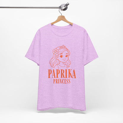 Paprika Princess Unisex Tee - Cute Graphic T-Shirt for Girls, Fun Casual Wear, Birthday Gift, Princess Theme, Gift for Kids