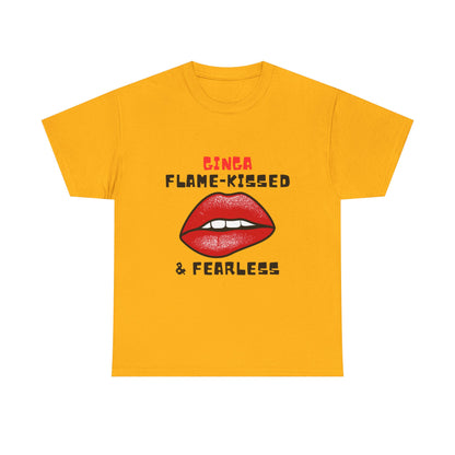 Flame-Kissed & Fearless Tee | Unisex Cotton Graphic Shirt, Casual Wear, Gift for Her, Statement T-Shirt, Summer Fashion