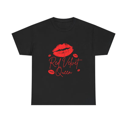 Red Velvet Queen Tee - Flirty Cotton T-Shirt for Her, Cute Gift for Girlfriends, Valentine's Day, Birthday, Casual Wear