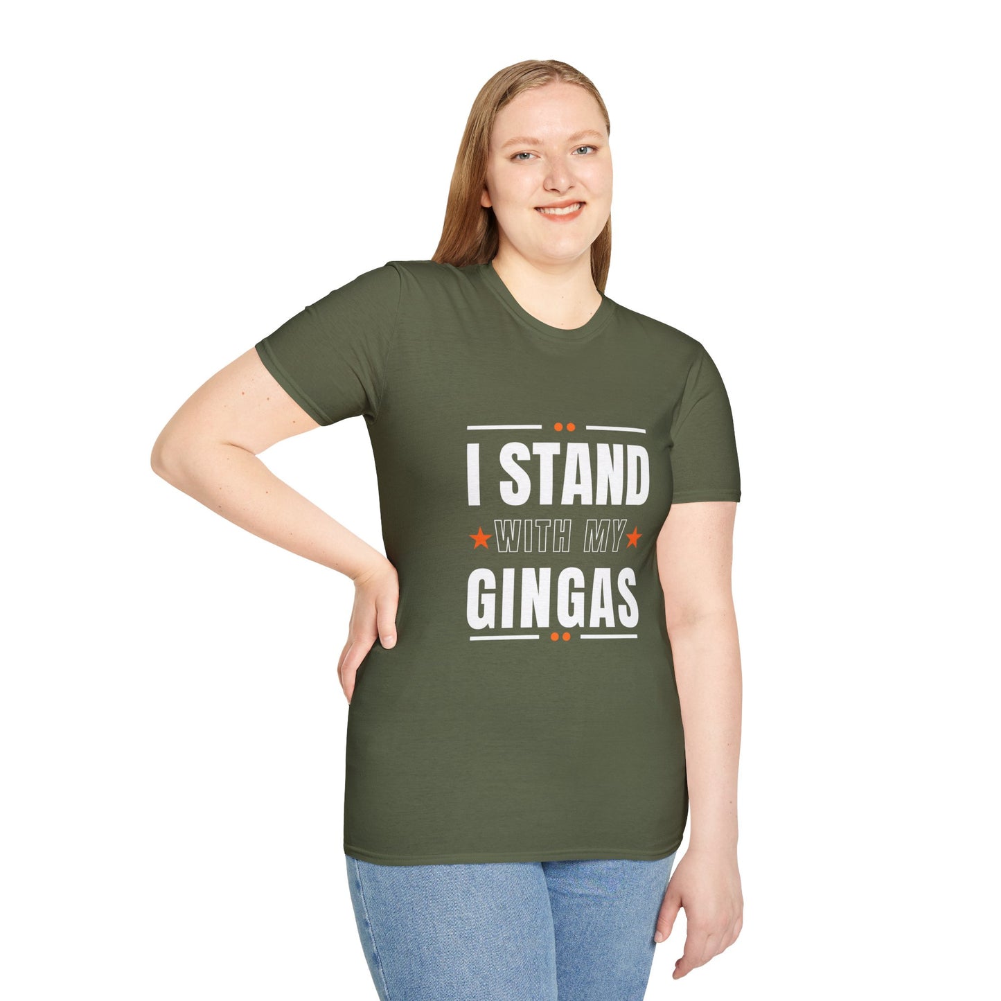 I Stand With My Gingas Unisex Softstyle T-Shirt | Bold Statement Tee, Casual Wear, Gift for Friends, Empowerment Apparel, Social [...]