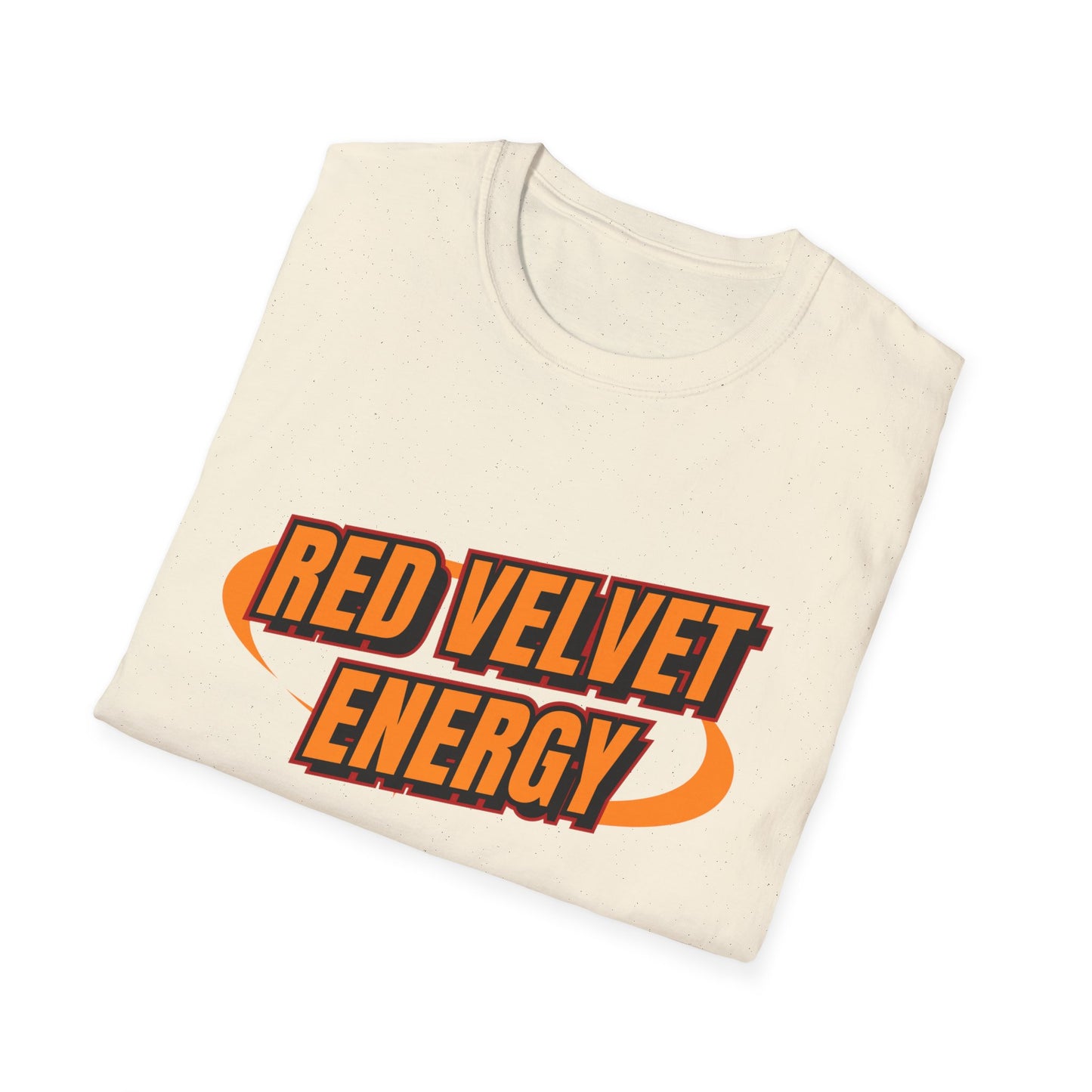 Unisex Softstyle T-Shirt with 'Red Velvet Energy' Design, Casual Tee, Gift for Friends, Fun Graphic Shirt, Energy Vibe Tee