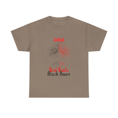 Empowerment Graphic Tee, Unisex Cotton Shirt, Red Roots Black Power, Stylish Casual Wear, Gifts for Activists, Everyday Comfort