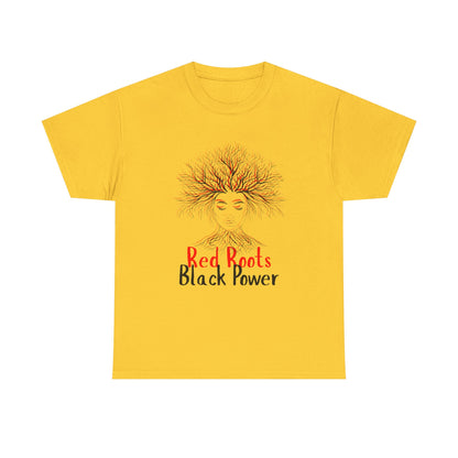 Empowering Black Roots Tee, Unisex Heavy Cotton Tee, Black Power Shirt, Afrocentric Apparel, Gift for Activists, Celebration of Culture