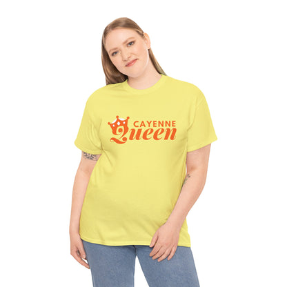 Cayenne Queen Unisex Heavy Cotton Tee, Casual Wear, Gift for Her, Birthday Shirt, Fun Quote Tee, Soft Cotton Top