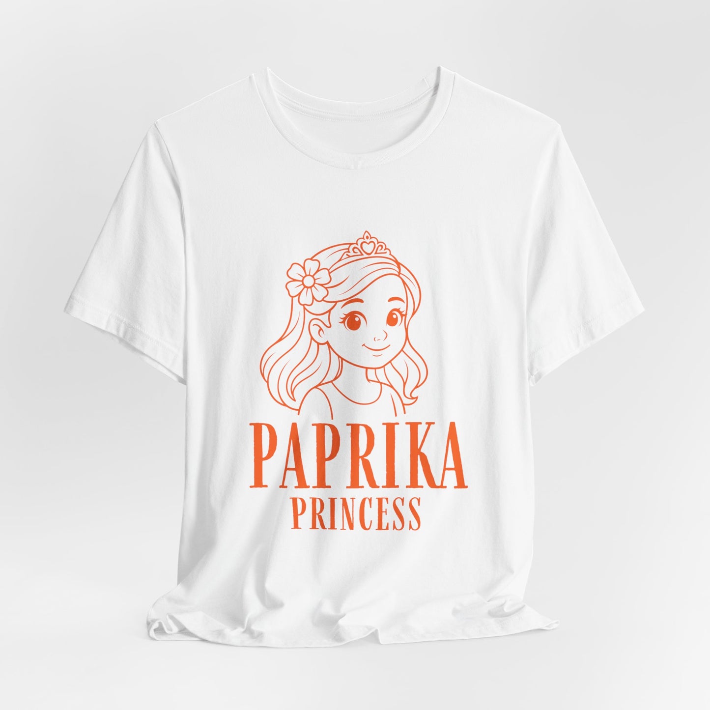 Paprika Princess Unisex Tee - Cute Graphic T-Shirt for Girls, Fun Casual Wear, Birthday Gift, Princess Theme, Gift for Kids