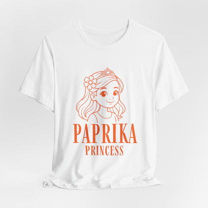 Paprika Princess Unisex Tee - Cute Graphic T-Shirt for Girls, Fun Casual Wear, Birthday Gift, Princess Theme, Gift for Kids