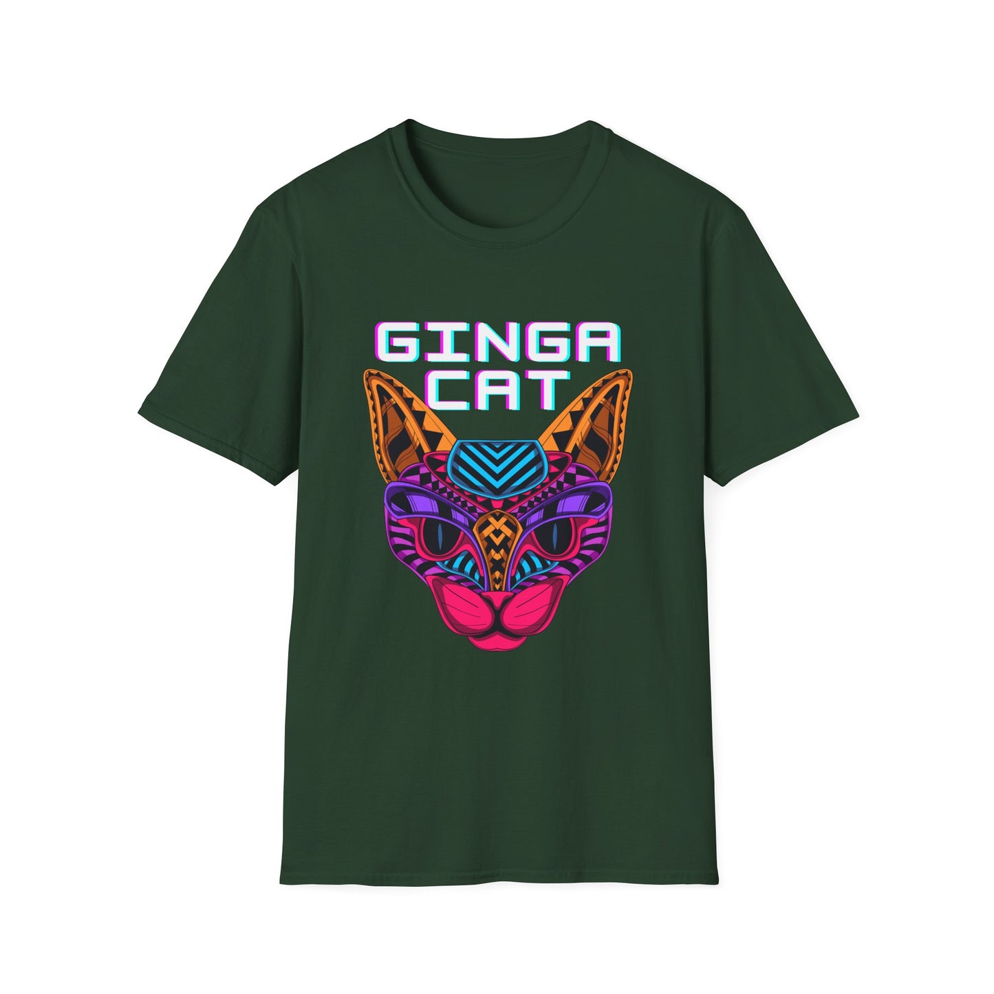 Vibrant Ginga Cat T-Shirt | Unisex Tee, Cat Lover Gift, Colorful Graphic Tee, Fun Fashion, Unique Casual Wear