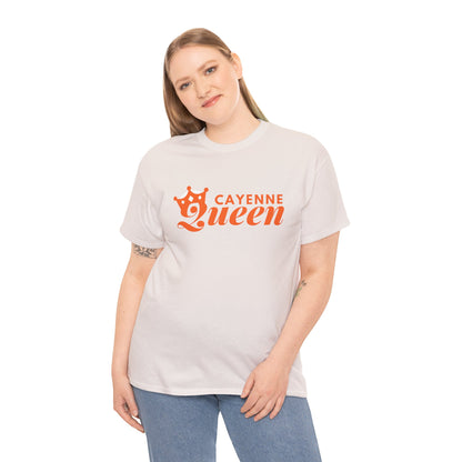 Cayenne Queen Unisex Heavy Cotton Tee, Casual Wear, Gift for Her, Birthday Shirt, Fun Quote Tee, Soft Cotton Top